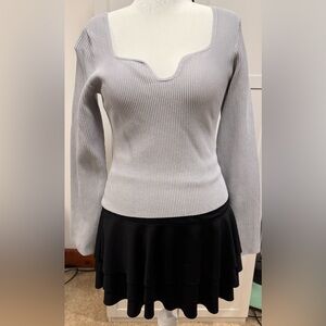 NSR Long Sleeve Ribbed Knit Shirt